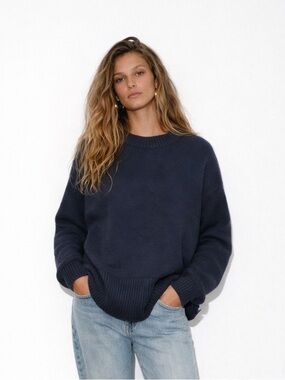 🐣 Gap Cotton Knit Boxy Sweater Navy